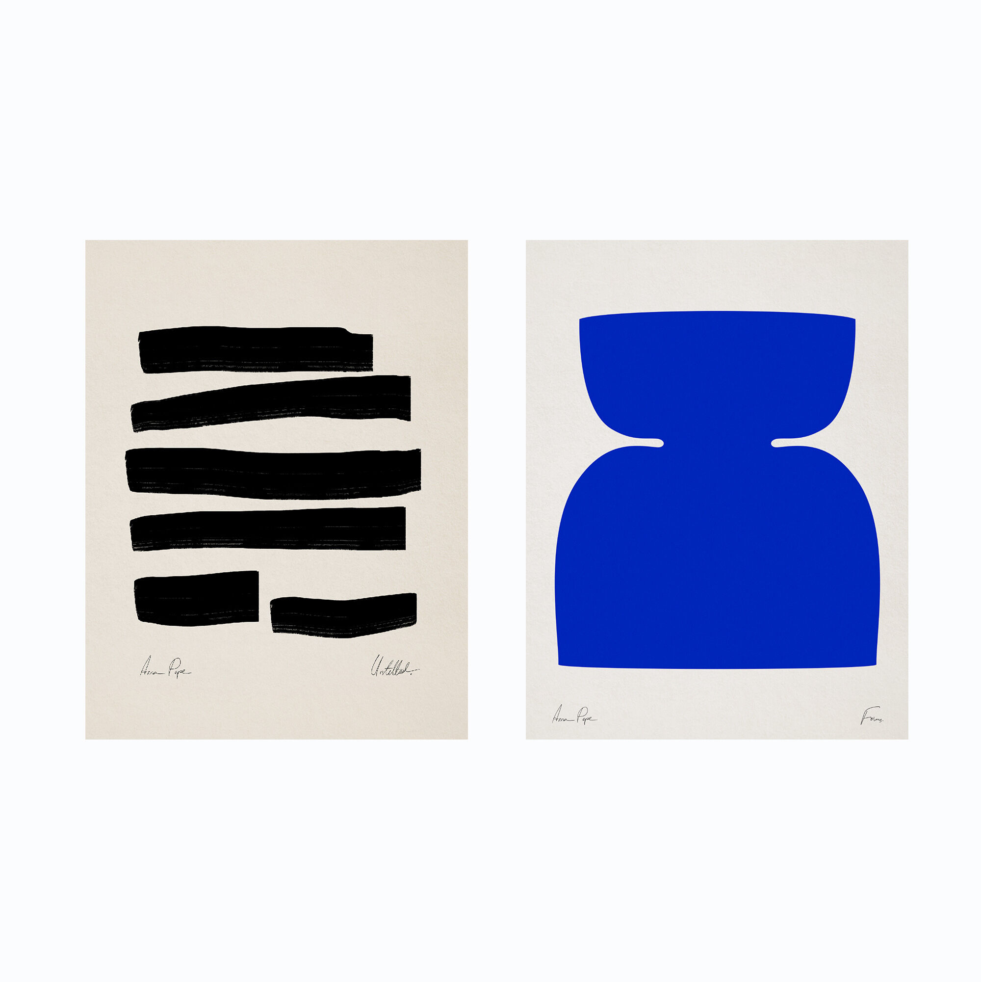 Pair of giclee prints, abstract wall art set of two, 50x70cm