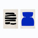 Pair of giclee prints, abstract wall art set of two, 50x70cm