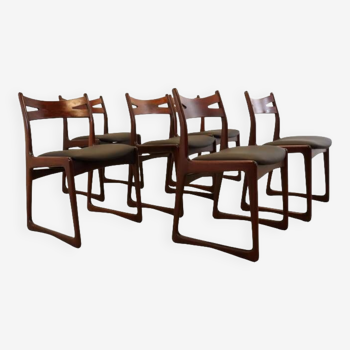 Set de 6 chaise scandinaves en palissandre design Eetkamerstoelen 'Bukkaer'