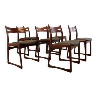 Set de 6 chaise scandinaves en palissandre design Eetkamerstoelen 'Bukkaer'