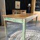 Old wooden farm table