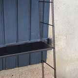 60s string wall shelf modular in black metal