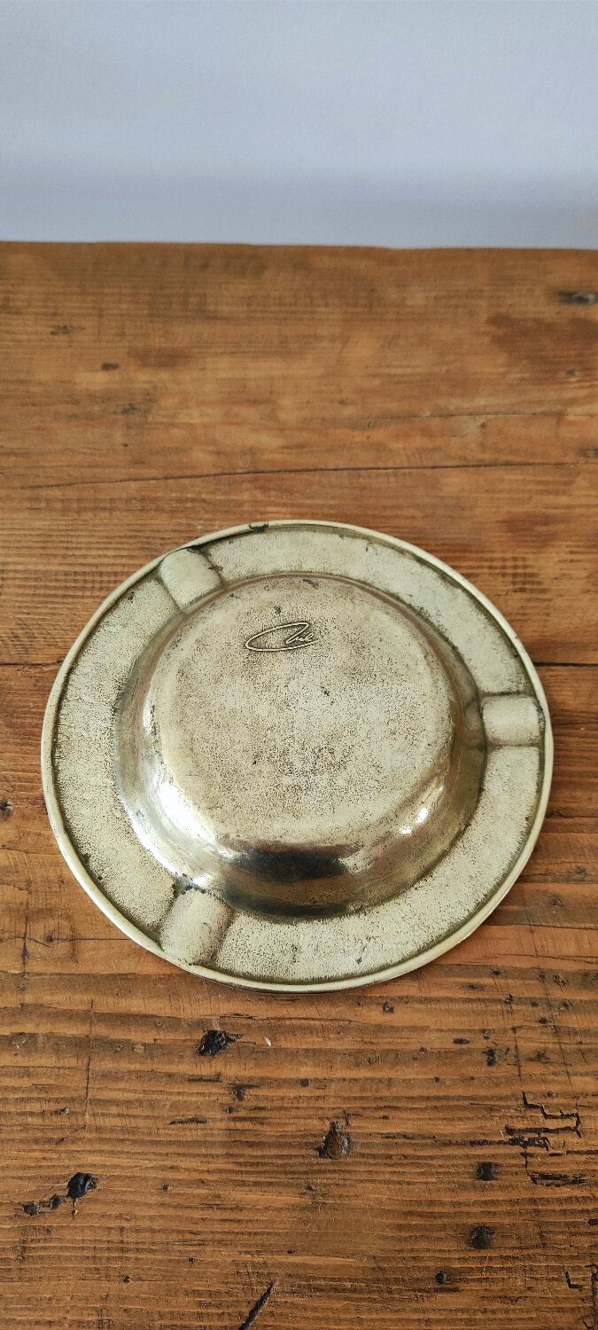 Ashtray in solid brass signed Collini