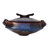 Large covered pot, soup tureen, glazed stoneware, Matthieu Liévois