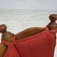 1960s, Scandinavian armchair. Red furniture wool, beech wood.