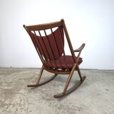 Frank Reenskaug, Bramin Møbler rocking chair Danish teak 60s