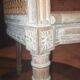 Louis XVI high-backed caned armchair