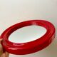 1970s red round plastic mirror