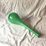 Vintage green blown glass soliflore vase - 51 cm