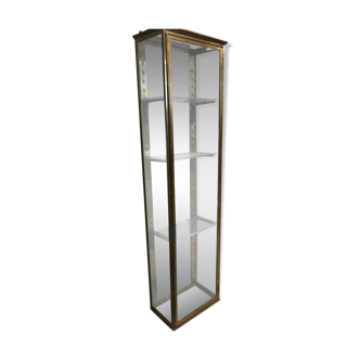 Vitrine ancienne laiton et miroir