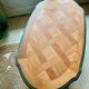 Table basse bois massif vert kaki et bois