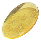 Glass plate decorated with suns, 1980.