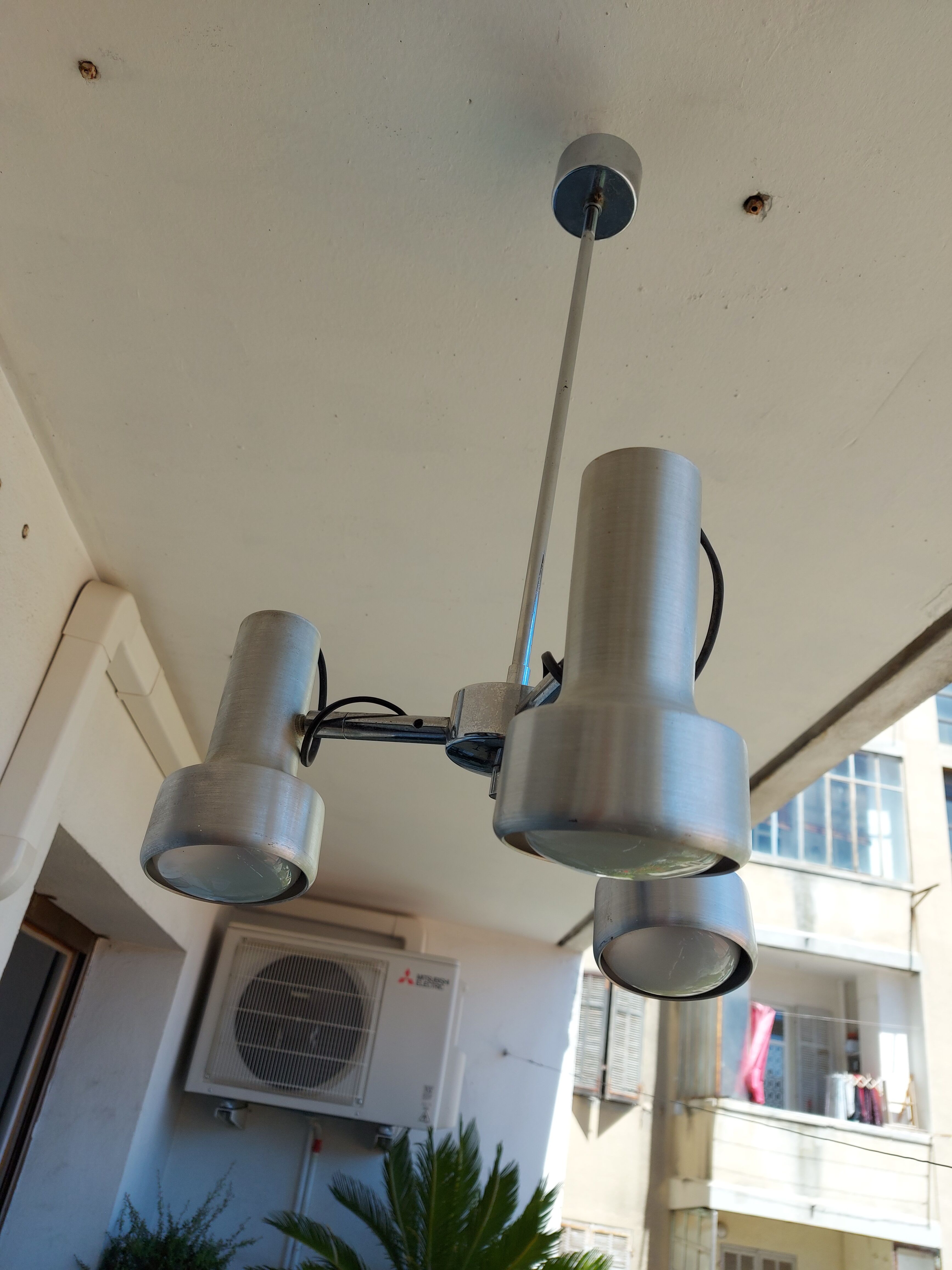 Suspension vintage 70's 3 spots orientable