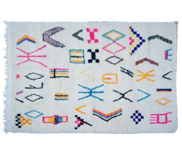 Colorful Berber carpet 203x154cm