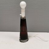Table lamp by Carl Fagerlund for Orrefors Glassworks Sweden 1960s in translucent and deep red glass.