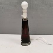 Table lamp by Carl Fagerlund for Orrefors Glassworks Sweden 1960s in translucent and deep red glass.
