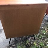 Library showcase with sliding glass doors 60s