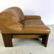Fauteuil en cuir brutaliste, années 1960