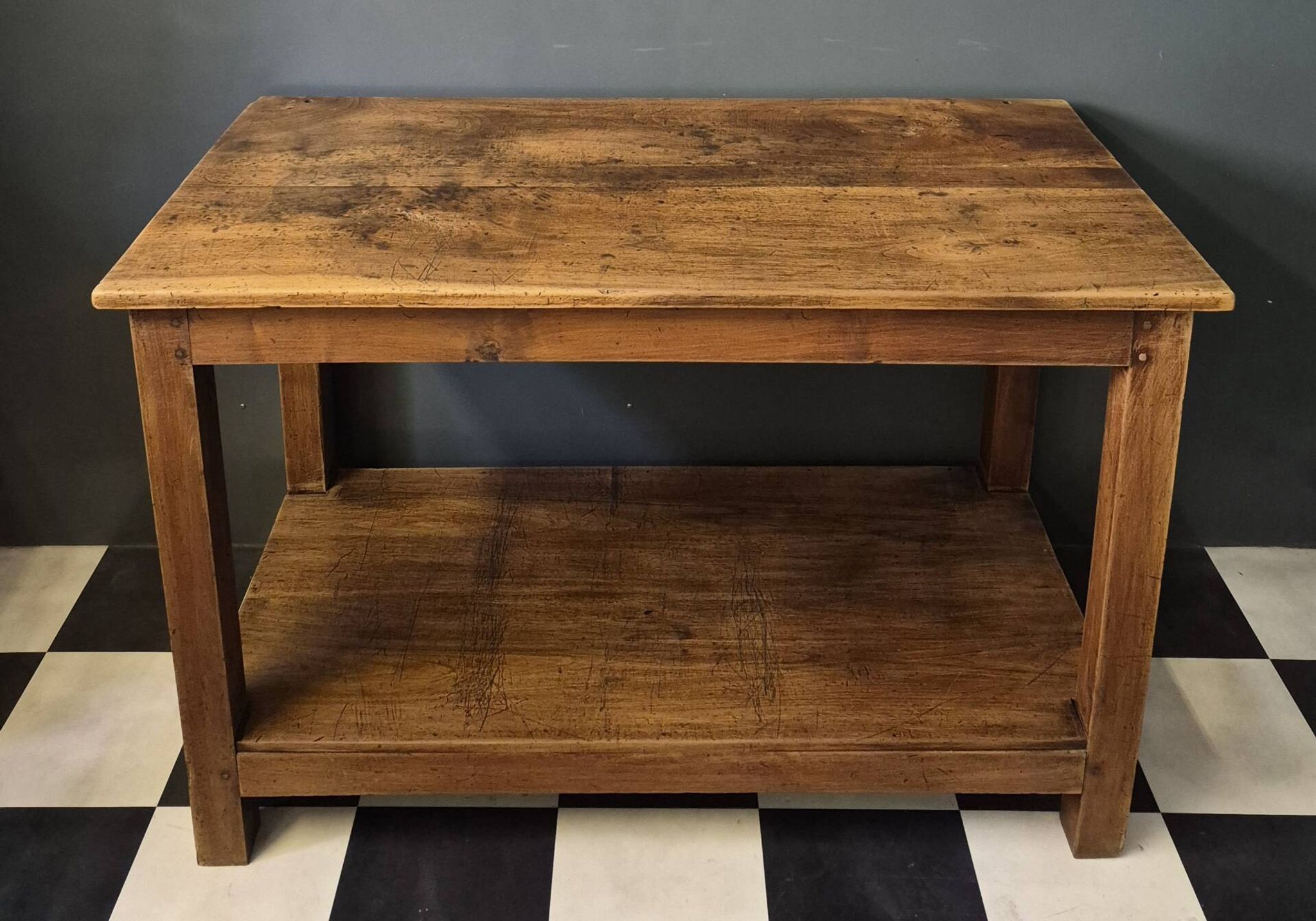 Ancienne Desserte Console  Table d'appoint en bois massif chevillé