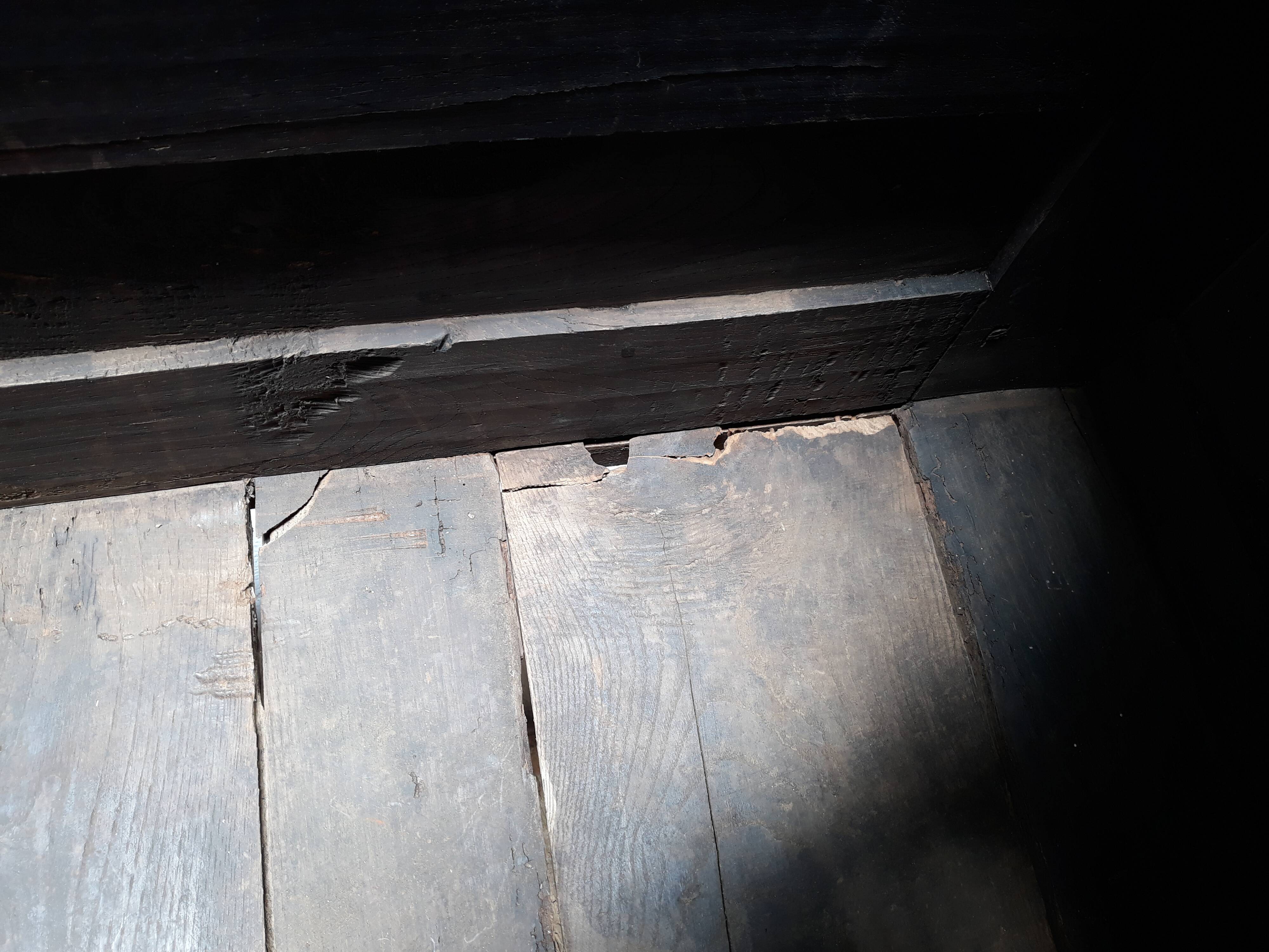 Church bench wooden chest 18th