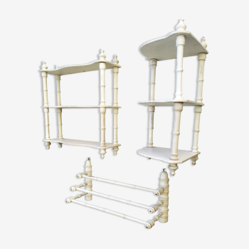 Shelves and towel racks late XIX bamboo way