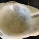 Large marble ashtray, white, beige, gray veins, vintage stone