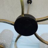 Metal and glass chandelier