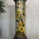 Antique French column – sunflowers