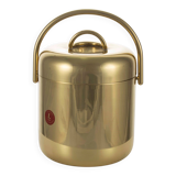 Hollywood regency gold Ice Bucket, Lira Italy ca. 1980s