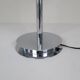 "Tris" glass table lamp by Fontana Arte from the Space Age with a chrome base, Italy, circa 2000.