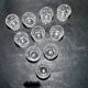 Set of 10 shot glasses for alcohol, liqueur, rum, crystal cut lemberg junon