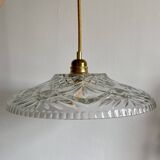 Vintage moulded glass pendant light - tableware collection -