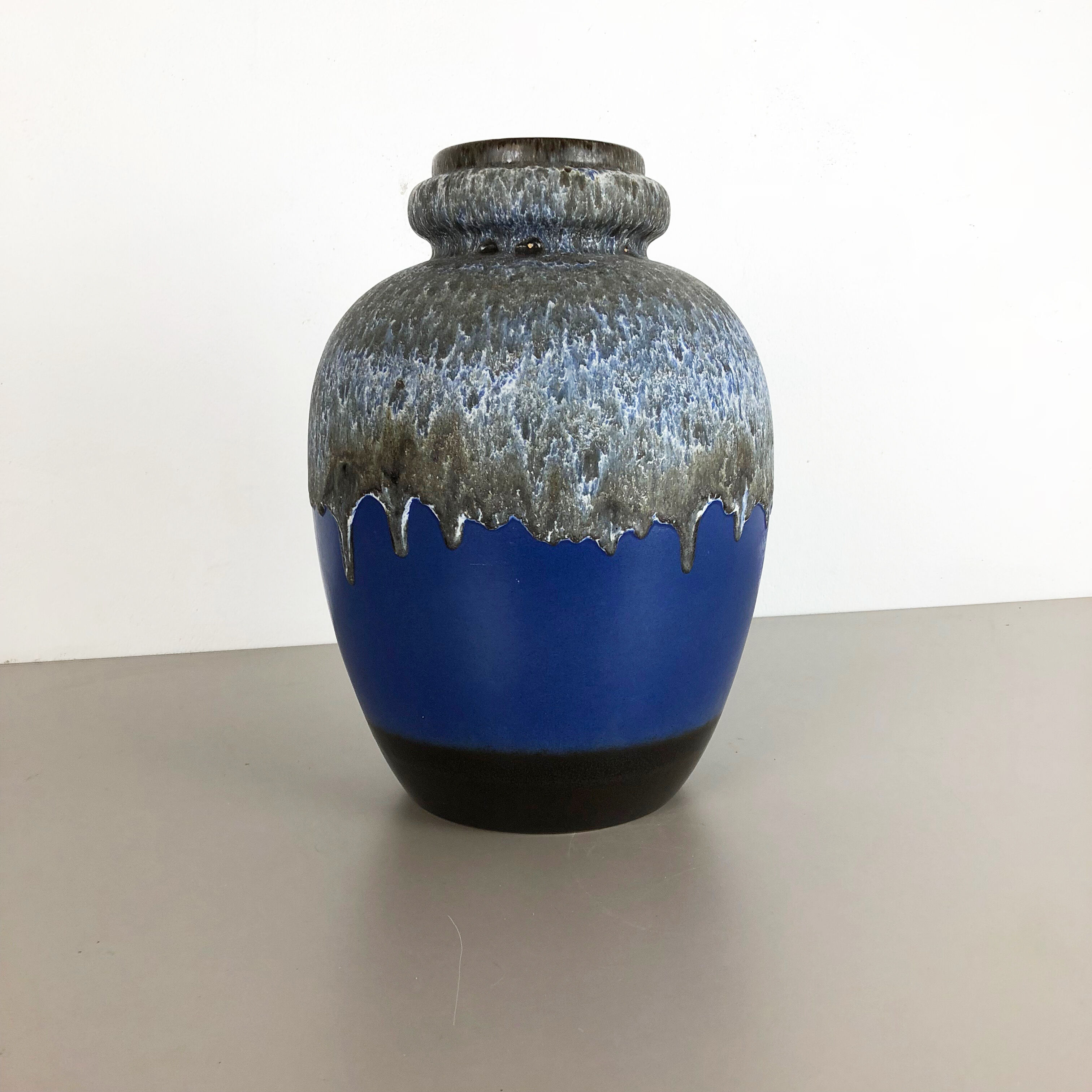Pottery fat lava multicolor 286-42 vase made by Scheurich, 1970s