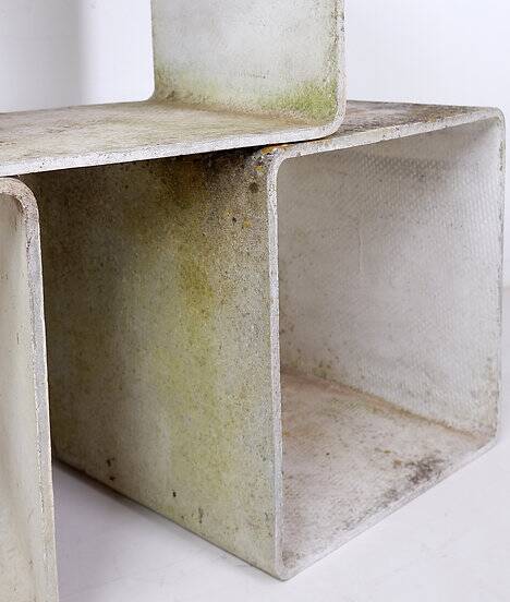 G.Ifert Eternit Concrete Cube Side Table - bookcase, 1960s Switzerland - Set of 3