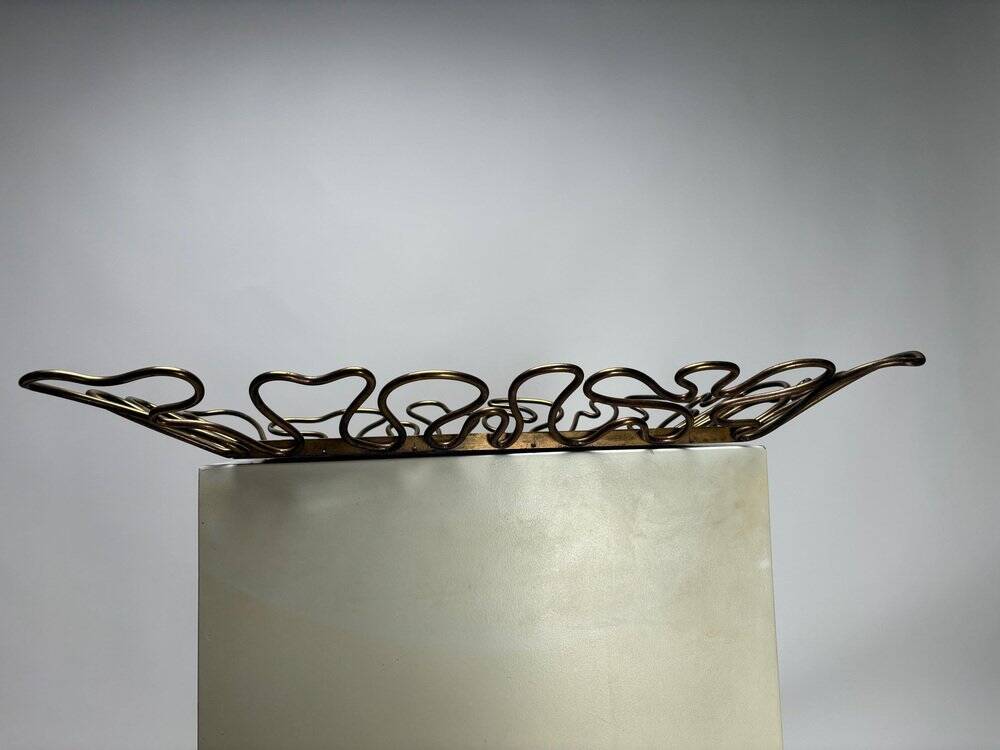 Mid-Century Brass Mirror in the style of Gio Ponti Style, Italy, 1950s
