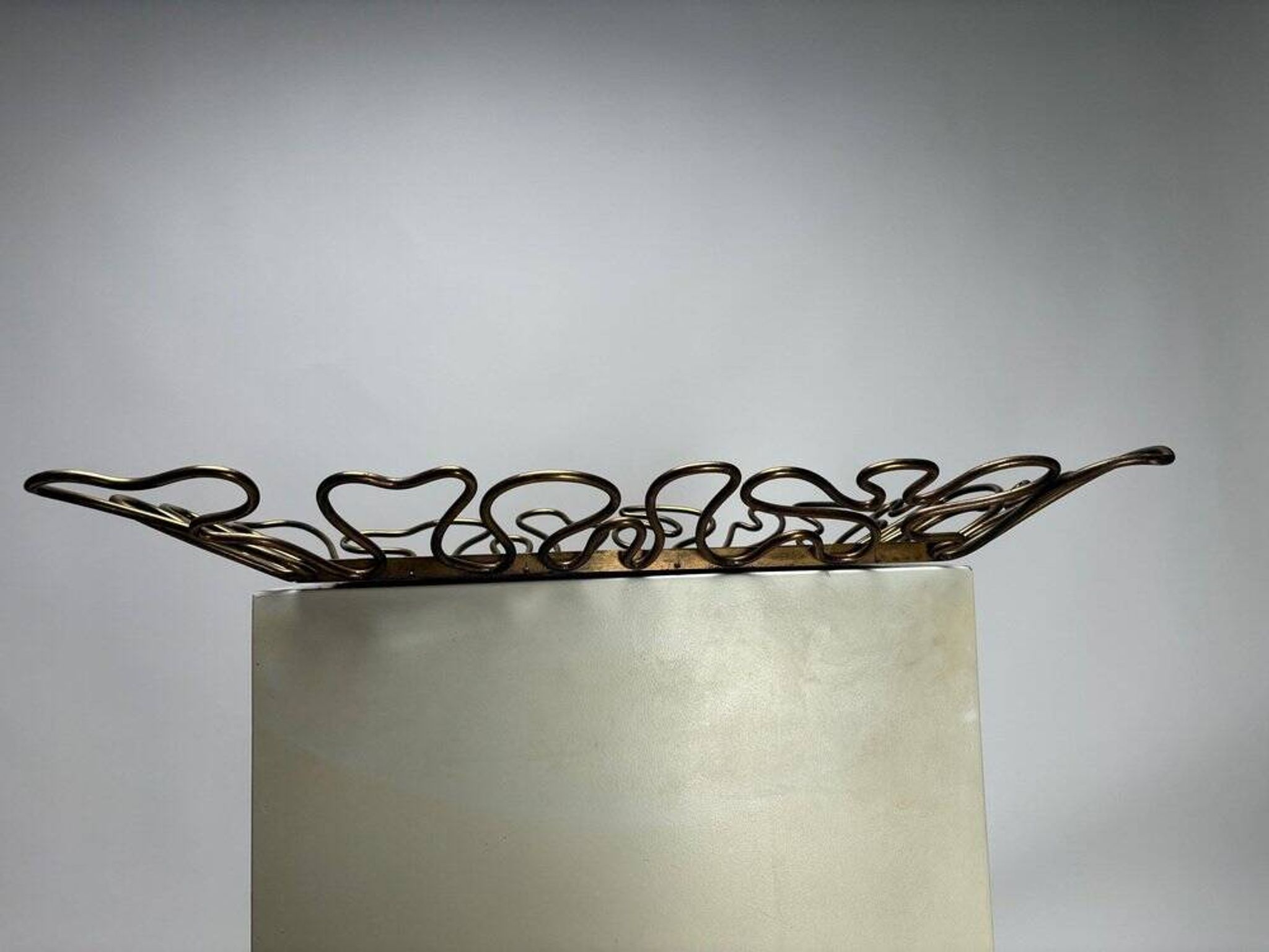 Mid-Century Brass Mirror in the style of Gio Ponti Style, Italy, 1950s