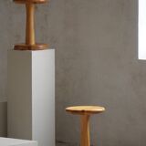Set of 4 stools / bases in pine by Rainer Daumiller, Danish, mid-20th century, 1970.