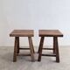 Pair of oak stools from the 1960s.