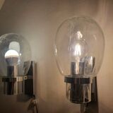 Pair of space age wall lights by Doria Leuchten