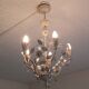 Wrought iron chandelier - Floral decorations - Italy - 1950