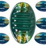 Asparagus set signed Betettabarnoin Vallauris, 60s-70s