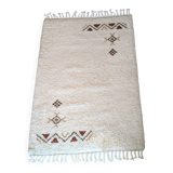 Ancien tapis Beni Ouarain tissé main 180 x 125 cm