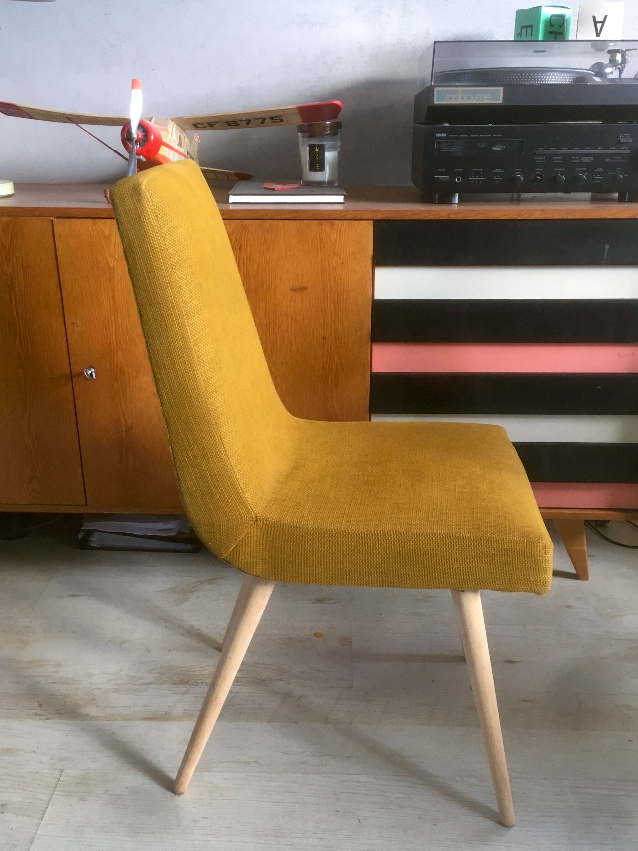 Original polish mid-century chair 200-113 designed in 1960s by R.T. Hałas