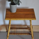 Vintage bamboo side table