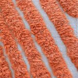 Modern peach orange blessed ouarain Berber rug