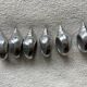 6 silver metal shell napkin rings