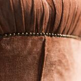 Sofa set two armchairs in velvet 40s vintage