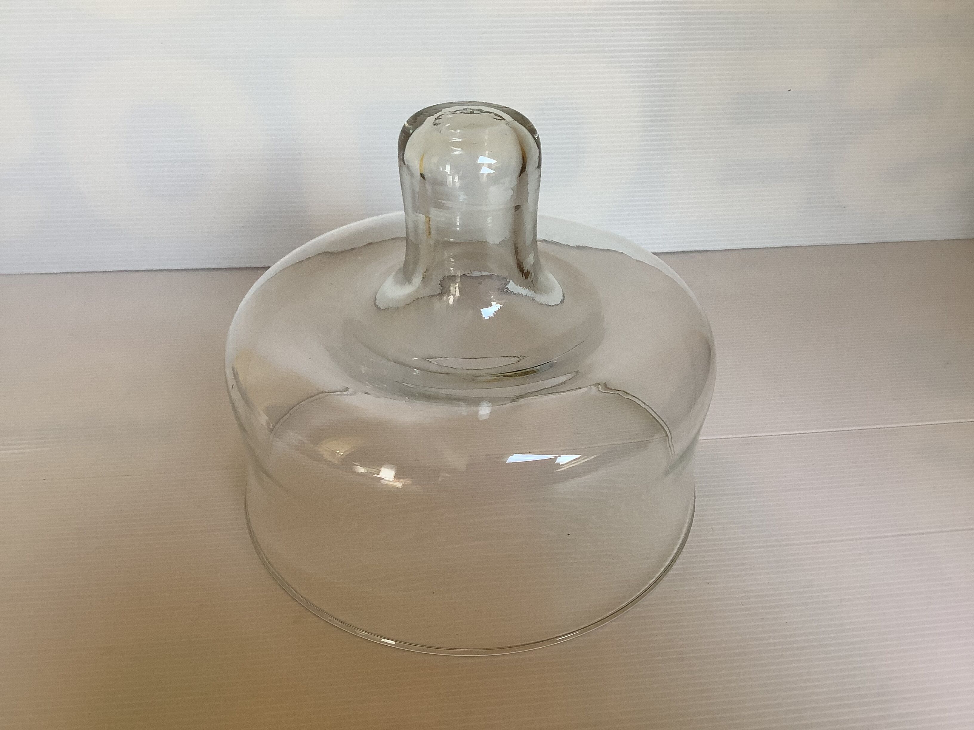 Cheese platter cheese bell year 70 wood and glass