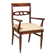 Fauteuil ancien en hêtre teinté acajou, Italie, XXe siècle