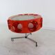 Space age 70s orange syntheric bar on casters
